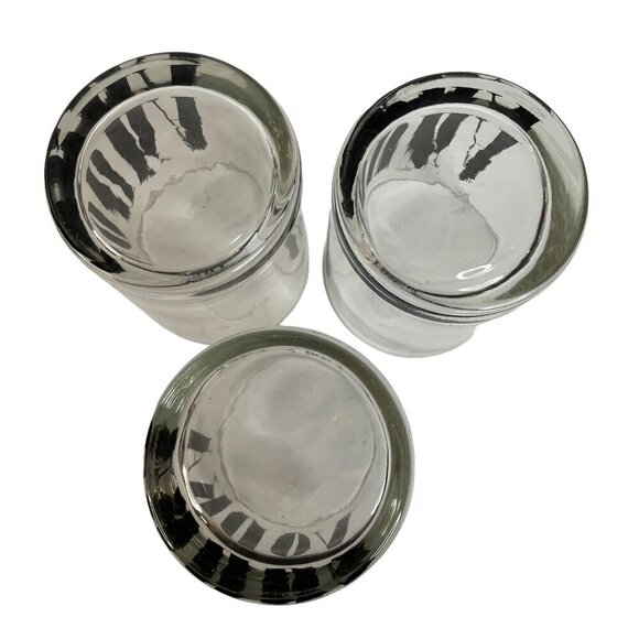 Vintage VODKA Glasses Bold Black Typeset Lettering mid century Lot of 3 - Picture 6 of 8